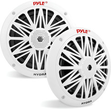 16.51Cm Dual Marine Speakers – 2-Way Waterproof Outdoor Stereo, 200W, Poly Ca...