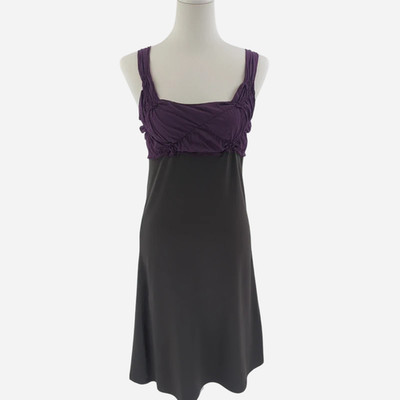 Mellow Peach Damen Kleid Grau Lila Sommerkleid Trägerkleid Elegant Stretch