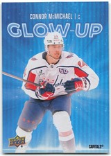 2025-26 Upper Deck Series 2 Glow Up #GU-10 Connor McMichael Washington Capitals