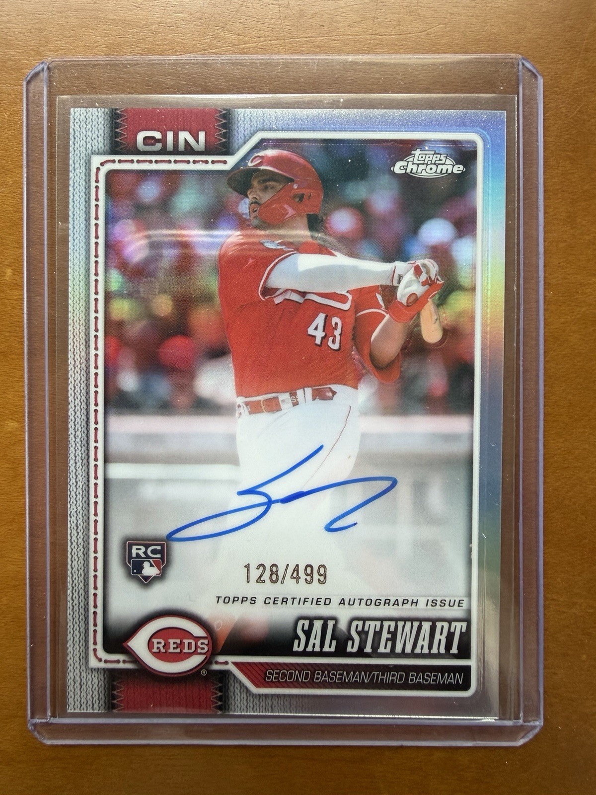 2026 Topps Chrome Sal Stewart Refractor Auto /499 view 1