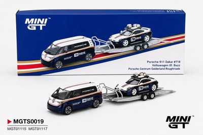 TSM MINI GT MGTS0019 # 2er Set VW ID. Buzz + Porsche 911 Dakar '' Rothmans '' 1:64