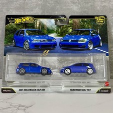 Hot Wheels 2004 Volkswagen Golf R32 Mk4 & Volkswagen Golf MK7 - Premium 2 Pack