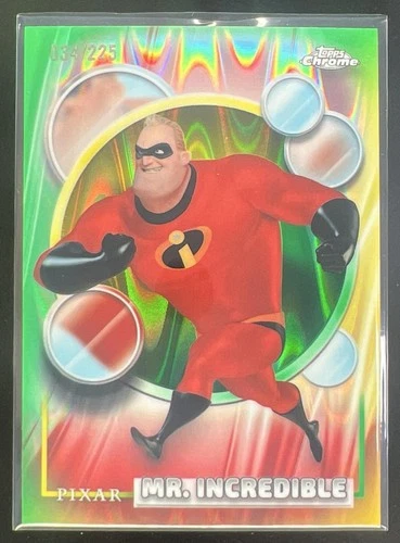2026 Topps Chrome Disney Mr. Incredible Yellow &amp; Green RayWave /225 #126