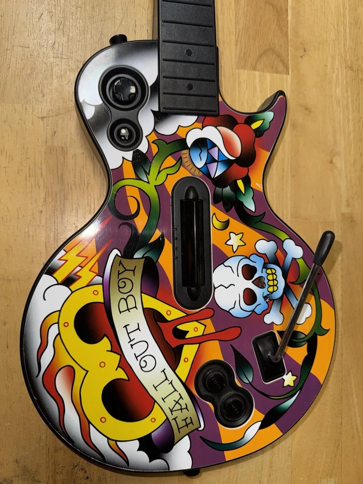 PS3 Guitar Hero Red Octane Gibson Les Paul Wireless Controller No Dongle Fallout - Image 3 of 4