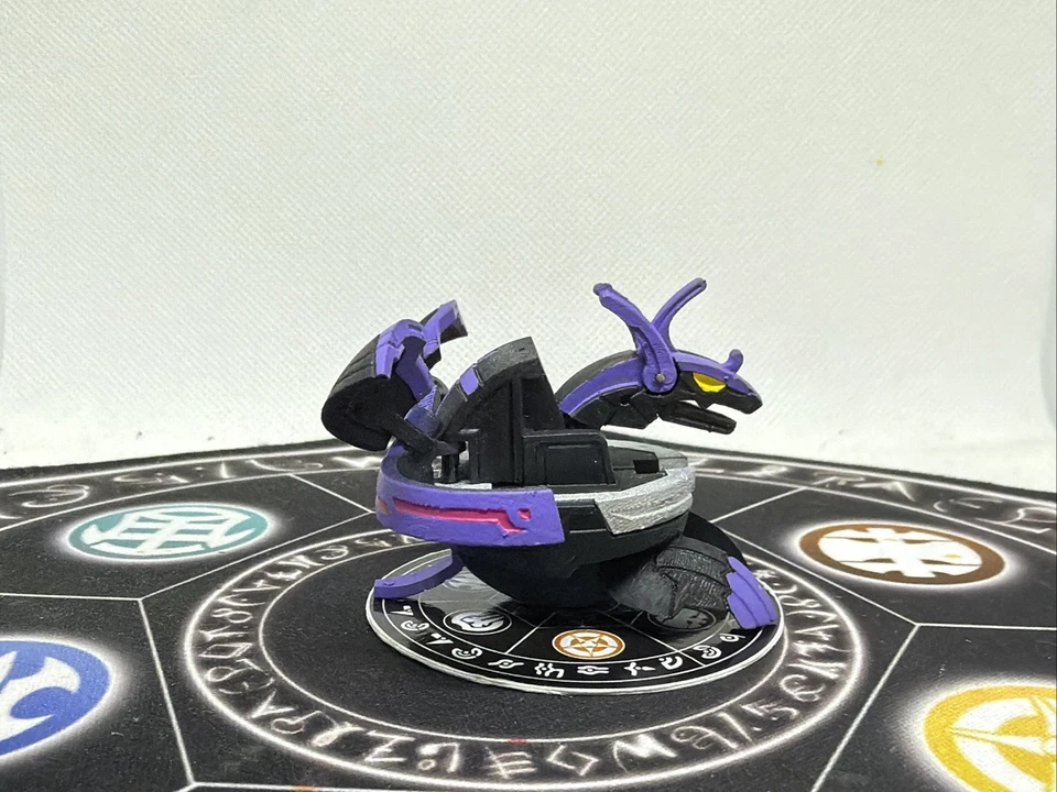 Bakugan Battle Brawlers Darkus Omega Leonidas Hecho a Medida Manual Abierto Muy Buen Estado Foto 2 de 4
