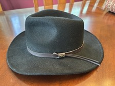 Scala Dorfman Pacific Outback Crushable Wool Fedora Hat Black Four Seasons Large
