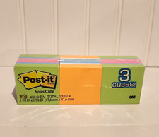 Post-it Notes Cube 2051-3PK 1 7/8 x 1 7/8 in, 3 Cubes 1200 Sheets