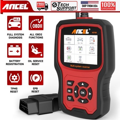 Ancel VD700-US for VW Audi All System Diagnostic Tool OBD2 Scanner Oil Reset EPB