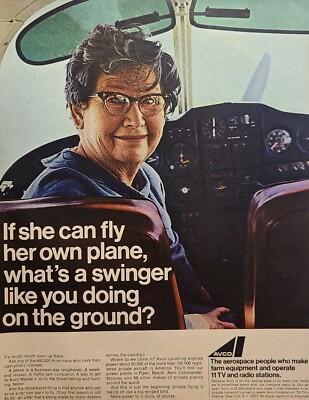 Avco Lycoming Aircraft Engines Parts Private Pilots Granny Vintage Print Ad 1967