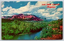 State View~Oak Creek Canyon Arizona~Birds Eye Scene Of Stream~Vintage Postcard