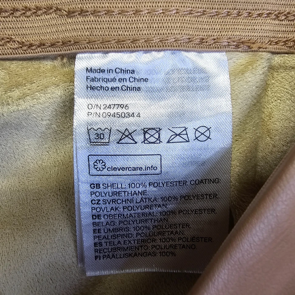 H&M Faux Leather Leggings Women’s 10 Brown Pull on Stretchy Elastic Waist - Image 4 of 4