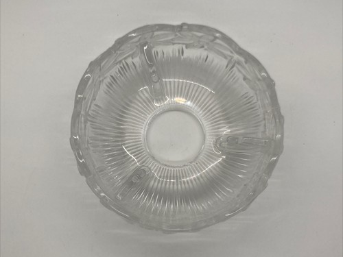 84% Full Lead Crystal Clear Glass Replacement Floral Lamp Shade Czech Republic - Picture 5 of 6