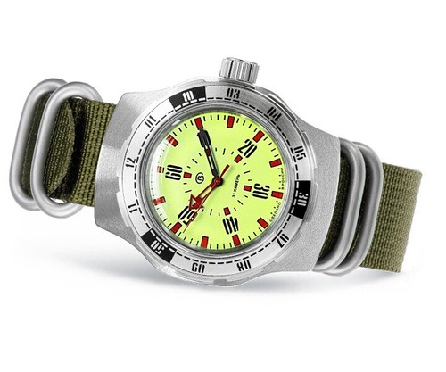 Reloj Automático Vostok Amphibian Pripyat 16032V Esfera Amarilla - 20 ATM Impermeable - Imagen 4 de 14
