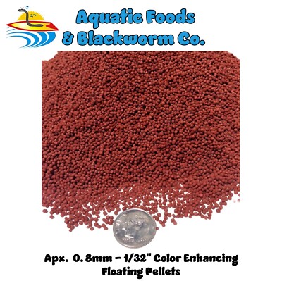 12-lbs 0.8mm Color Enhancing Floating Pellets for Baby Koi, Pond, Aquarium Fish.