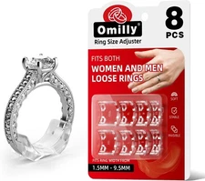 Ring Sizers for Loose Rings, 8 Sizes Invisible Ring Guards