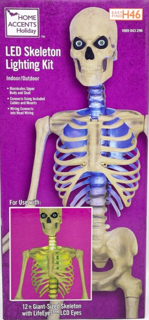 12 Ft Skeleton LED Home Accents Holiday Skelly Lighting Kit Home Depot