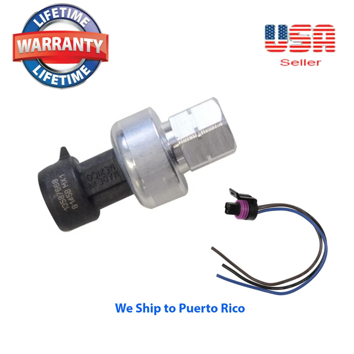 A/C Refrigerant Pressure Switch Sensor & Connector Fit GM Buick 