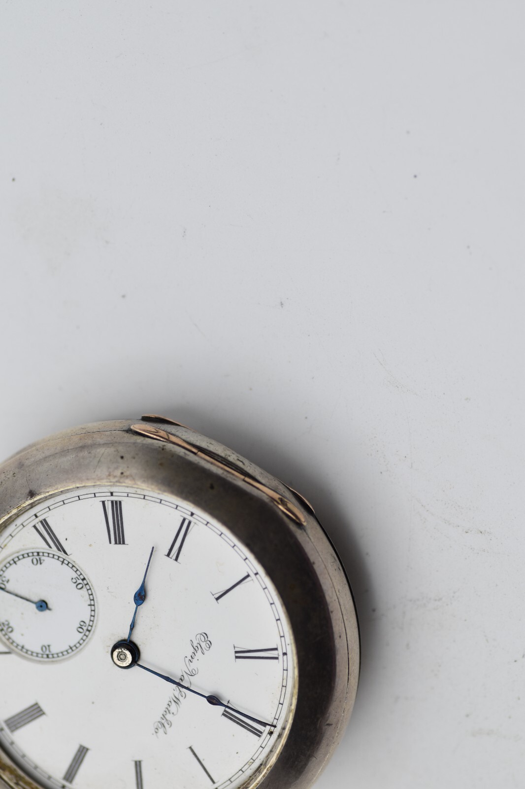 ELGIN ANTIQUE POCKET WATCH- SOLID SILVER HEAVY DU… - image 3