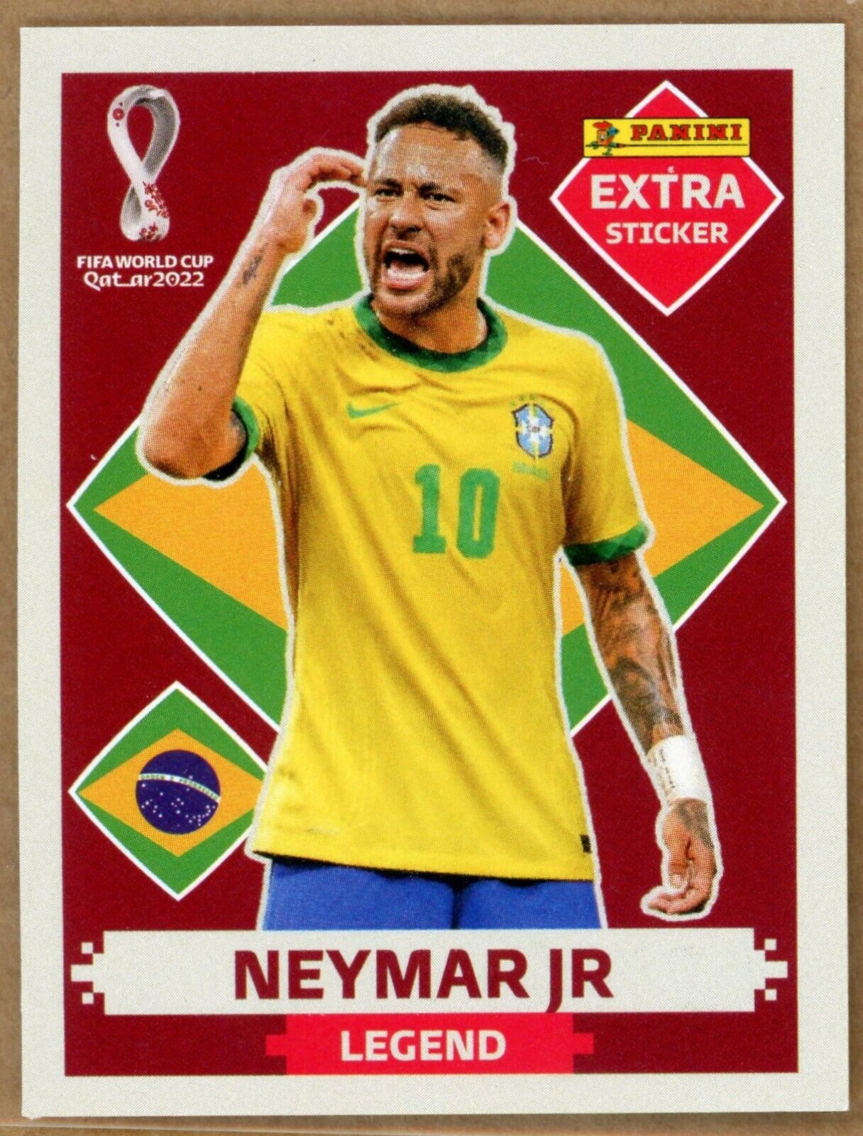 NEYMAR JR EXTRA BASE BRONZE SILVER GOLD WORLD CUP QATAR 2022