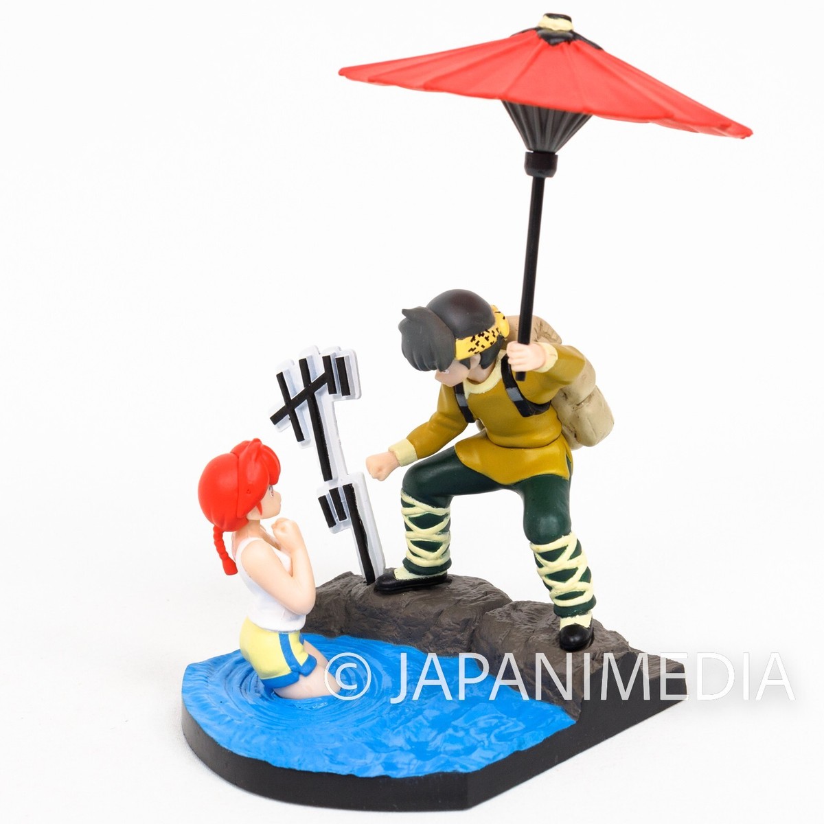 RARE! Ranma 1/2 Ranma Female & Ryoga Mini Diorama Figure Epoch