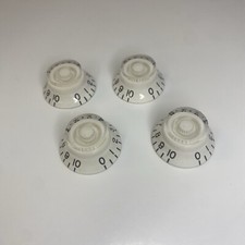 Guitar Gibson LP Style White Top Hat Bell Knobs Set of 4
