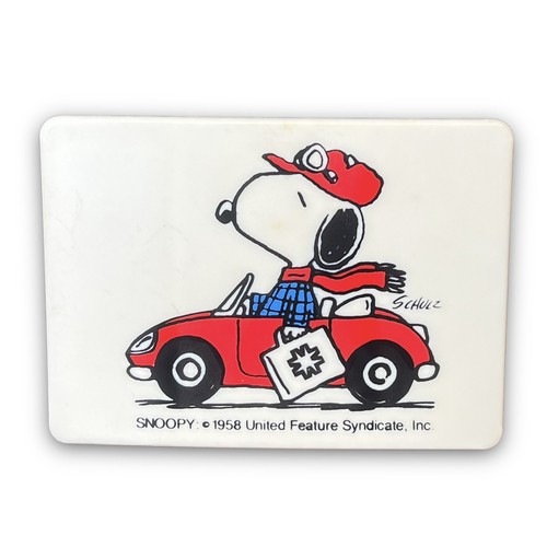 Figurine Snoopy En Vélo - Peanuts / United Features - En PVC - Occasion En Très Bon état