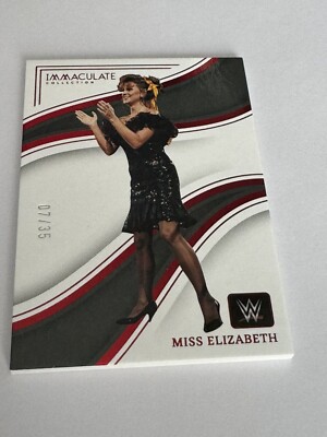 miss elizabeth red dress 2023 Panini Immaculate Collection WWE Miss Elizabeth Red /35 #51 Macho