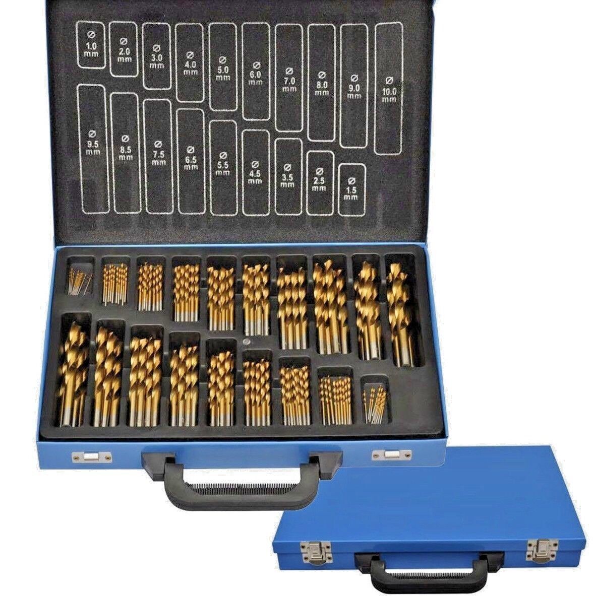 Assortimento 170 Punte HSS Titanio 1mm-10mm | Valigetta Officina