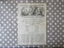 Antique paper - English songs & melodies - 1852 London Illustrated news