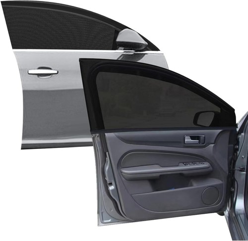 Car Front Window Sun Shade 23"x43", Elastic Mesh for SUVs and Large Cars