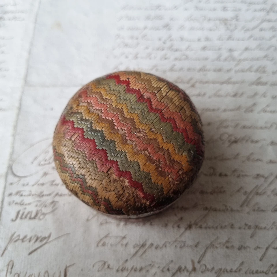 BOITE en Marqueterie de Paille XVIIIè Georgian French Box 18C - Photo 3/4