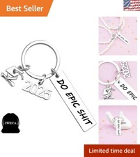 Modern Stainless Steel Keychain for Graduates - 2025 Motivational Jewelry Gift