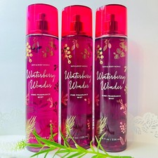 3 Bath  Body Works WINTERBERRY WONDER Fine Fragrance Mist 8 fl.oz LOT Fast Ship