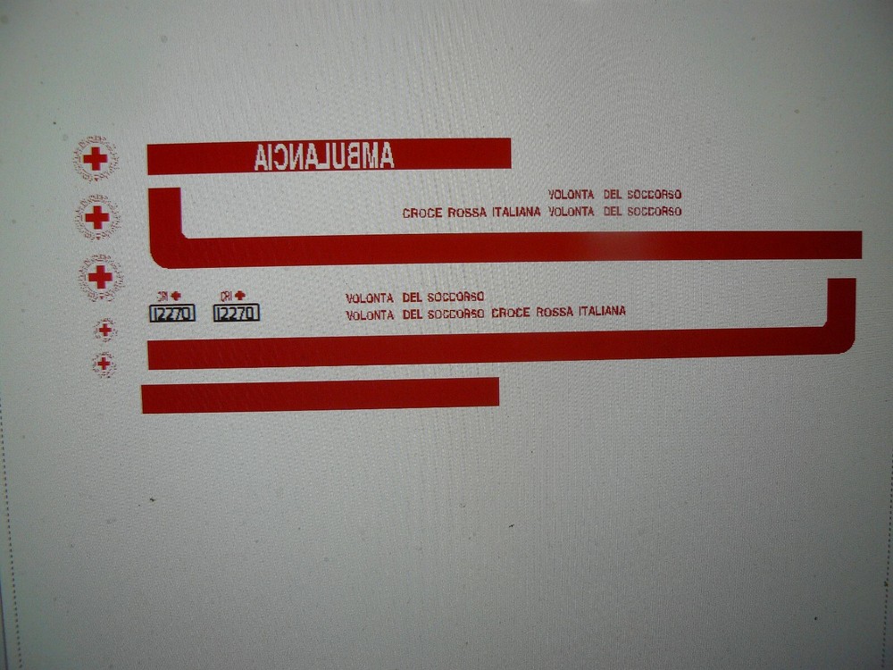 Italy Red Cross Land Rover Decals 1:24