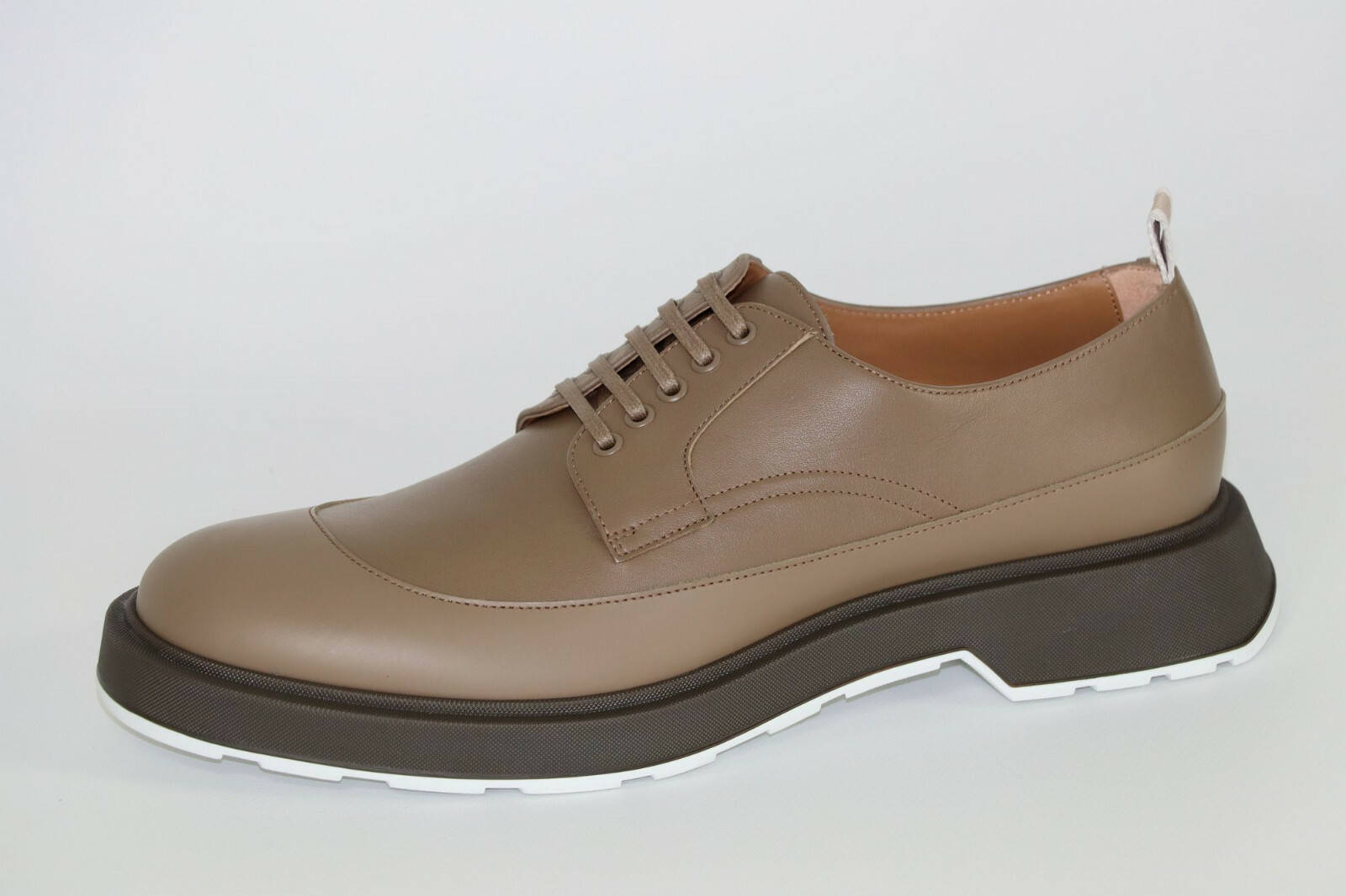 SAOLA Scarpe eleganti HUGO BOSS mod. Gladwin_Derb_lt taglia 44 US 11 marrone chiaro pastello