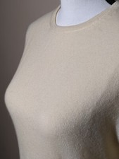 New Authentic 100 Himalayan Cashmere Pullover Sweater Women Medium Ivory