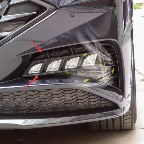 2 PIEZAS DRL LED luz de circulación diurna parachoques lámpara antiniebla para Hyundai Sonata 2020-2023 - Imagen 9 de 12