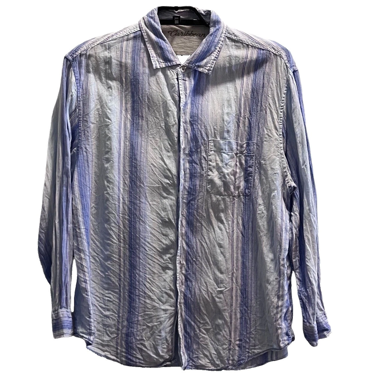 Camisas informales para hombre Caribbean Joe de algodón a rayas con botones