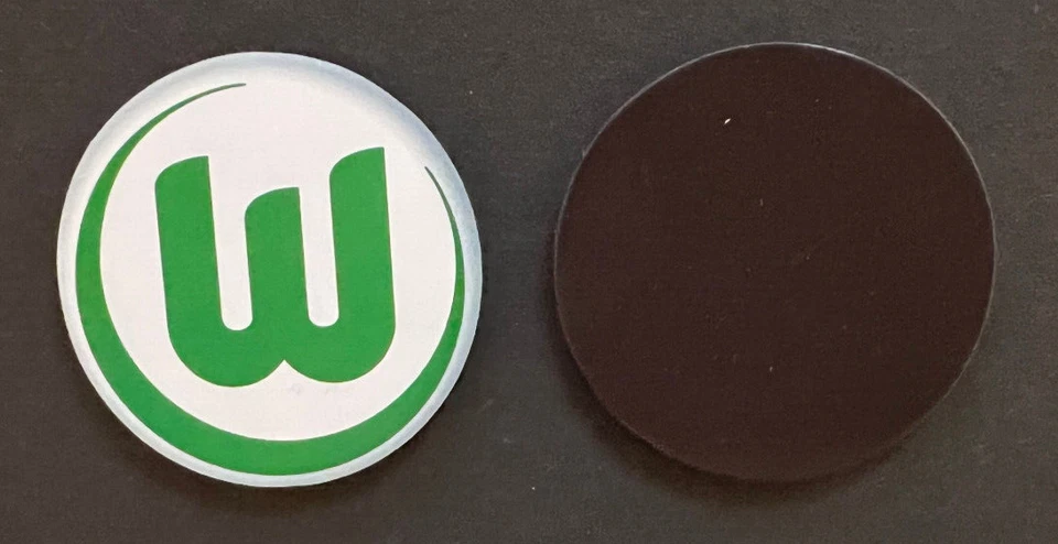 VfL Wolfsburg Magnet Pin Rund Fussball Bundesliga Aral ca. 4cm - Bild 1 von 1