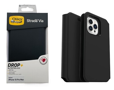 OTTERBOX Wallet Case for iPhone 13 PROMAX (6.7'') Strada Via Flip Folio Card Slot