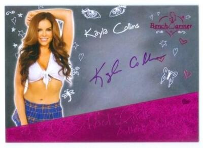 KAYLA COLLINS ''PINK SCHOOL GIRLS AUTOGRAPH'' BENCHWARMER HOT FOR TEACHER 2020