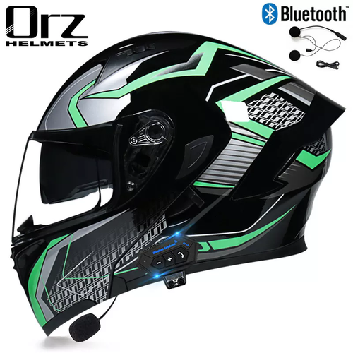 DOT Modular Motorcycle Bluetooth Helmet Full Face Dual Visor Flip Up Moto Helmet - Bild 5 von 64