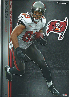 VINCENT JACKSON FATHEAD TRADEABLES TAMPA BAY BUCCANEERS LOGO UNC BEARS 2013 #37