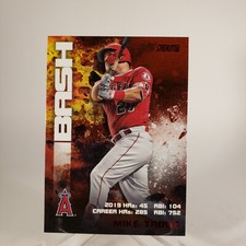 2020 Topps Stadium Club Bash and Burn Red Foil Mike Trout #BAB-2 Angels