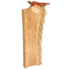 Men's Western Cowboy Chap Fringes Suede Leather Pant Riding Chaps