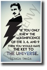 If you only knew the magnificence of the 3... Nikola Tesla - NEW POSTER fp454 