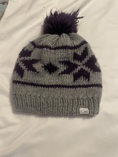 Coal Headwear Winter Beanie Pom Snowflake Pattern Fleece Lined PreOwned Good
