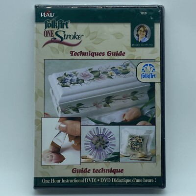 FolkArt One Stroke Techniques Guide DVD OOP 2005 Plaid Art Instructional SEALED