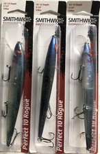 3 Smithwick perfect 10 rogue Suspending Jerkbait Fishing Lure Blu Bk Herring S53
