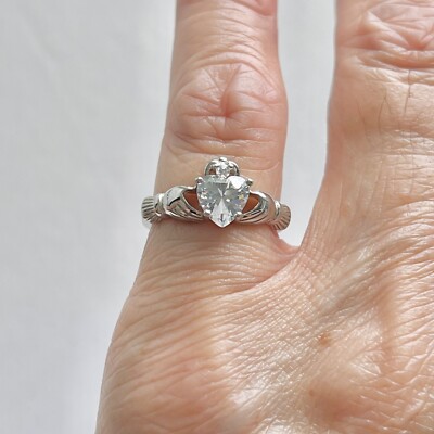 Claddagh Ring Birthstone Jewellery April April Birthstone Claddagh